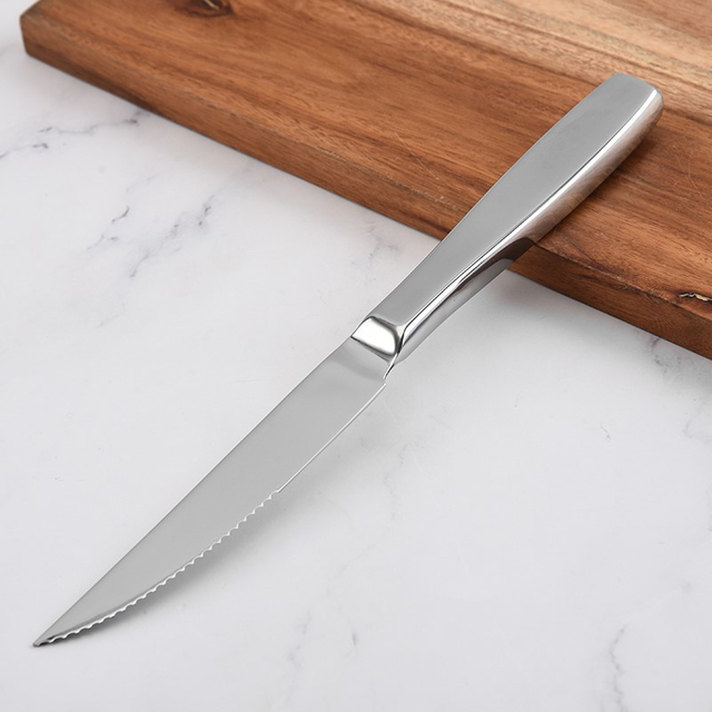 مجموعة سكاكين شرائح اللحم المصنوعة من الفولاذ المقاوم للصدأ بمقبض مجوف