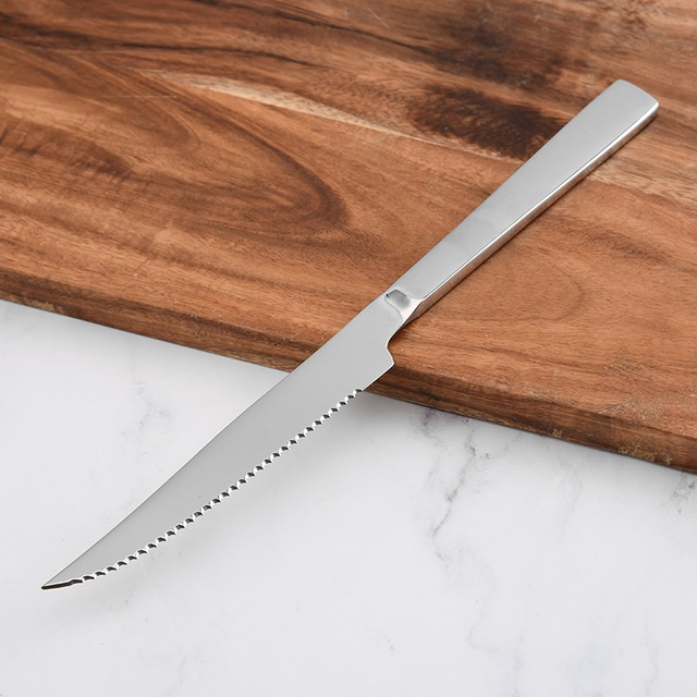 طقم سكاكين شرائح اللحم من الفولاذ المقاوم للصدأ بمقبض صلب